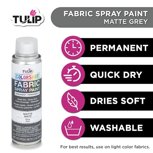Tulip ColorShot 3oz Fabric Spray Paint - Permanent Gray Matte Finish
