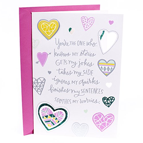 Hallmark Anniversary Card with Colorful Hearts Design