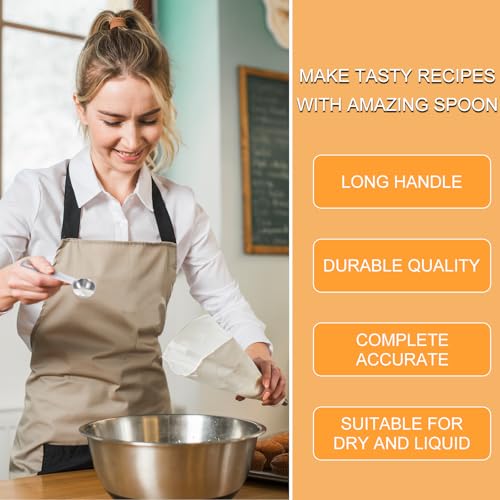 Lusofie 2 PCS Stainless Steel Measuring Spoons 7.5ml for Cooking