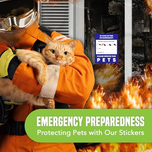JOR Pet Alert Safety Stickers - Emergency Rescue Alerts for Pets