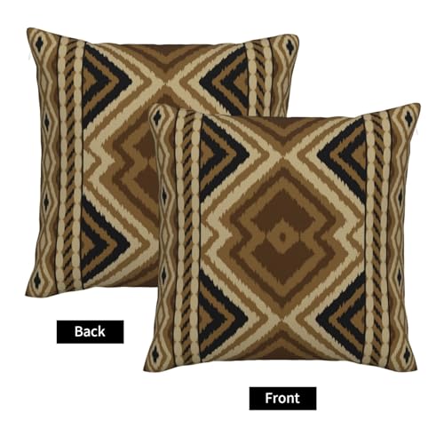 Southwest Throw Pillow Covers Set of 2 - 20x20 Aztec Design