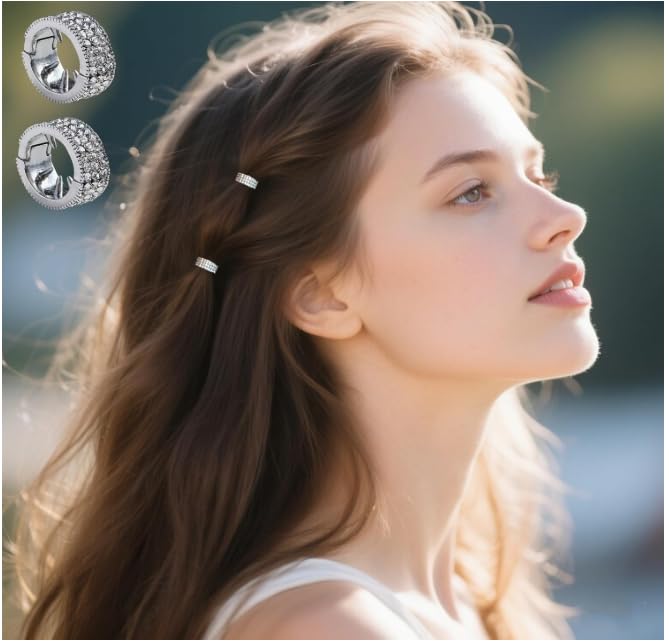 ZALYDRI High Crown Round Alloy Hair Clips 10-Pack Invisible Hairpins
