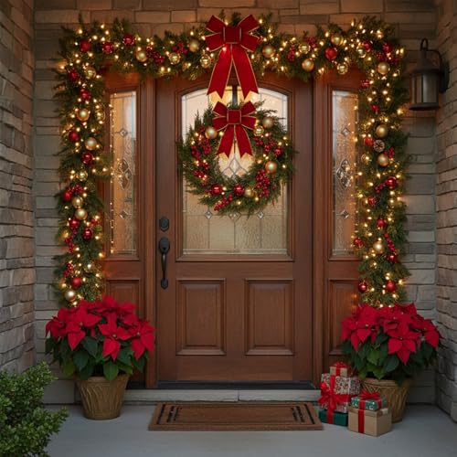 6ft Faux Cedar Garland - Real Touch Christmas Decor for Home & Holiday