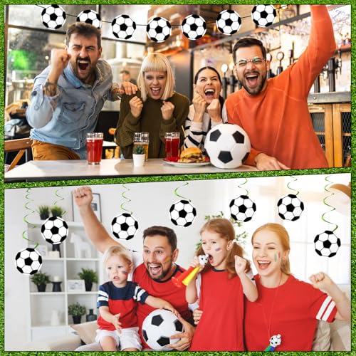 18 Pcs Soccer Party Cutouts - 7-inch Double-Sided Cardstock Soccer.18