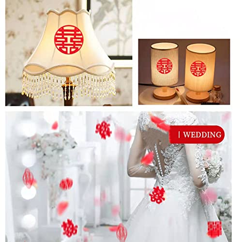 120Pcs Double Happiness Wedding Confetti - Gold Paper Cut Decor