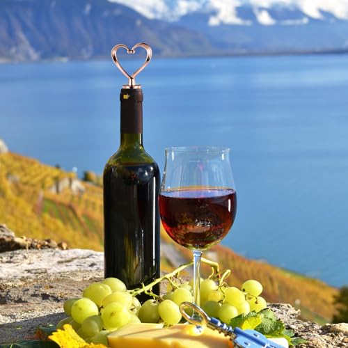Heart Shape Wine Stoppers - 3 Pack Reusable Bottle Covers