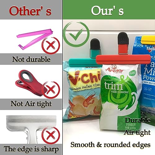 Aranray 11-Piece Heavy-Duty Chip Clips Set - Airtight Food Bag Sealers