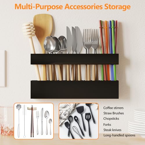 Acrylic Straw Holder for Cabinet Door - Reusable Straw Organizer