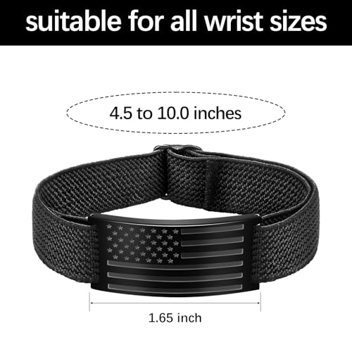 American Flag Bracelets for Men & Boys - Adjustable Christian Jewelry