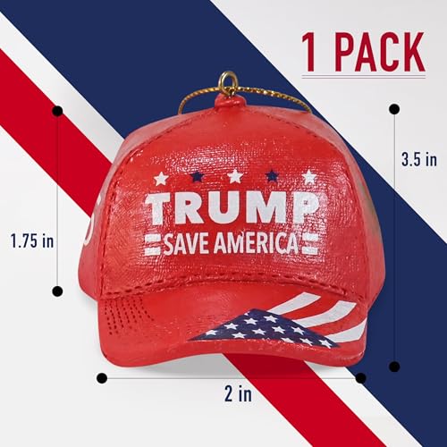 Trump Support Christmas Ornament - 3.6 Inch Patriotic Holiday Decor