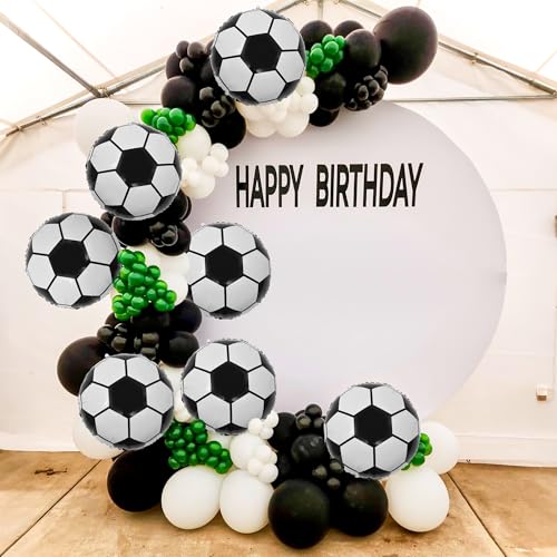 12PCS Soccer Balloons - 18 Inch Foil Balloons for Party Decor