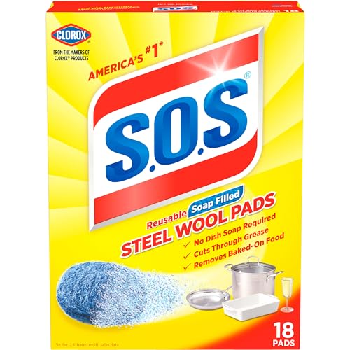 S.O.S. Steel Wool Soap Pads - 18 Count for Tough Cleaning