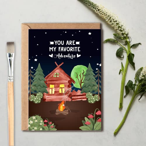 Adventure Birthday Card - Love Quote for Partner - 5x7 Nature Card