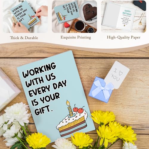 Funny Coworker Birthday Card - Premium Office Greeting Card for Boss