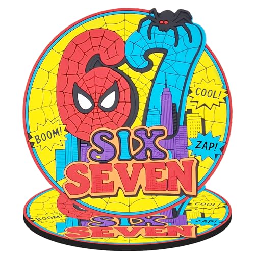 67 Meme Spider Web Coasters Set of 2 - Funny Drink Mats