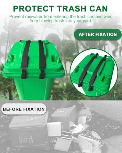 Adjustable Double Claw Trash Can Lock Strap - 2 Pack