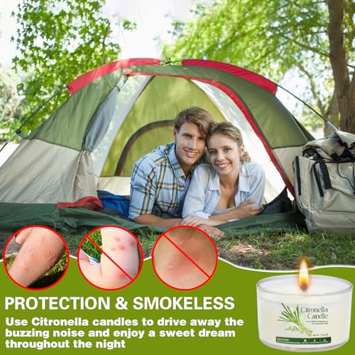 Collabell 16-Pack Citronella Soy Candles - Natural Outdoor Patio Candles