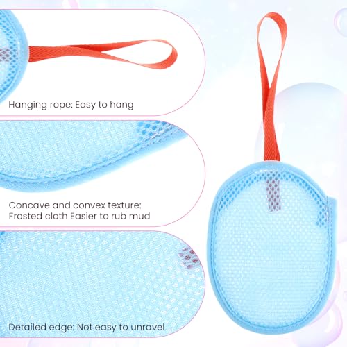 Mesh Exfoliating Soap Bag 4-Pack - Bar Soap Pouch and Scrubber