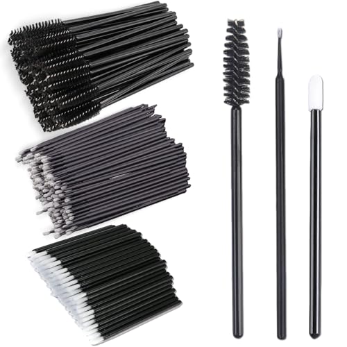 DWNDN 200Pcs Eyelash Extension Kit Disposable Mascara Wands and Lip Brushes