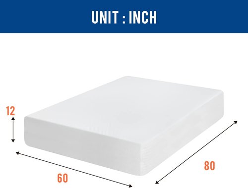 FDW 12-Inch Queen Mattress - Medium Firm Gel Memory Foam | Cooling Ventilated Foam | CertiPUR-US Certified