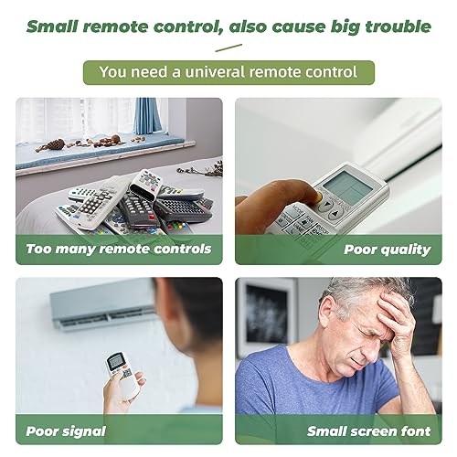 Universal LCD AC Remote Control for Mitsubishi, LG & More - 6000 Codes