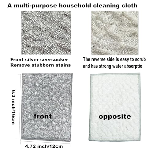 Scratch-Free Metal Wire Dishwashing Cloths - 2 Pack for Kitchen Cleaning