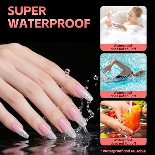 Nail Adhesive Tabs - 600PCS Waterproof Double-Sided Press On Nails Glue Alternative
