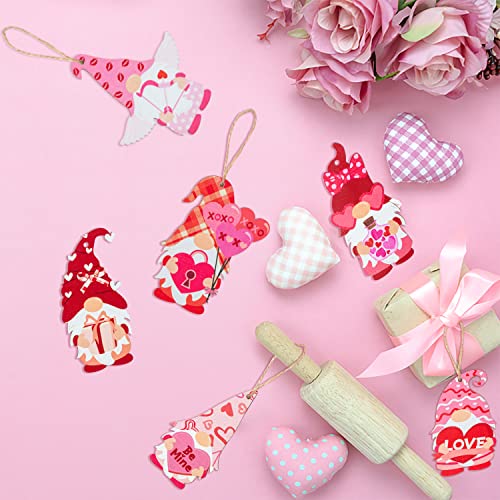 Valentine's Day Gnome Wooden Ornaments - 31-Piece Set