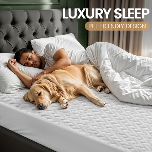 Utopia Bedding Twin Waterproof Mattress Protector White 15" Deep Pocket