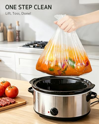 Syntus Slow Cooker Liners - 30 Pack, 13" x 21" for 3-8 Quart Crock Pots