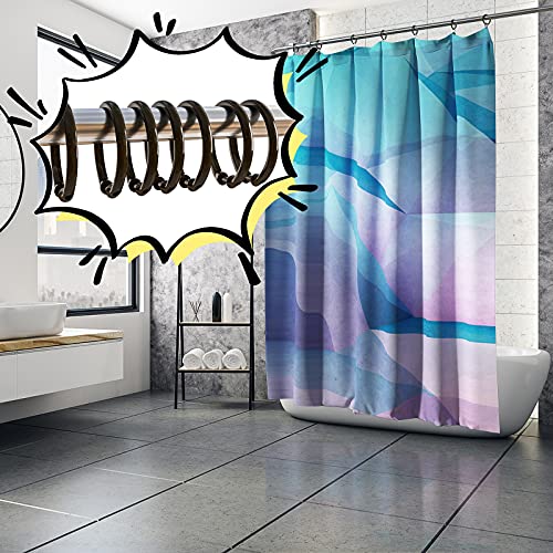 Qulable 12-Pack Plastic Shower Curtain Rings, Rust-Proof C-Shaped Hooks