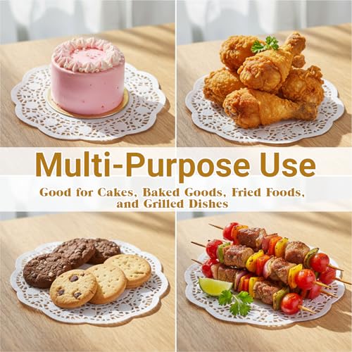 150 Pcs 5.5 Inch White Paper Doilies for Parties and Crafts