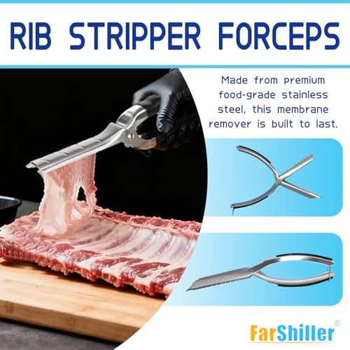 Stainless Steel Rib Membrane Remover with Ergonomic Handle