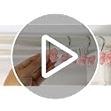 Rust Proof Metal Shower Curtain Hooks with Pink Bow Knot - 12pcs