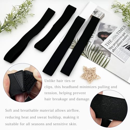 Gmlawsc Elastic Wig Bands for Lace Melting 4PCS Adjustable Edge Wrap