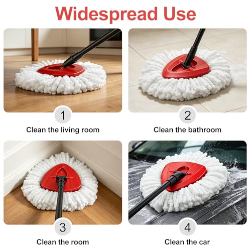 4-Pack Microfiber Spin Mop Replacement Heads for O-Cedar EasyWring