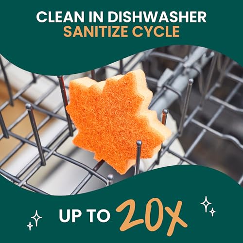 Scotch-Brite Leafy Clean Scrub Sponge - Two-Sided Kitchen Sponge