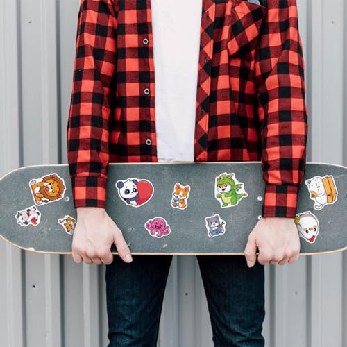 50 Pcs Cute Animal Vinyl Stickers for Water Bottles & Laptops