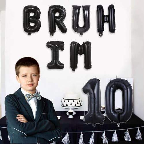 Bruh IM 10 Birthday Balloon Banner – Funny Party Decor
