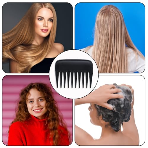 2 Pcs Wide Tooth Comb Pocket Mini Hair Styling Combs for Curly & Straight Hair