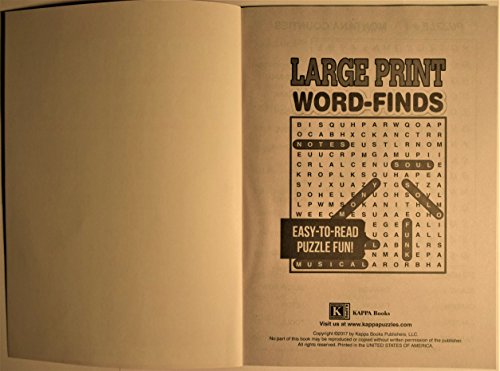 Large Print Word-Finds Puzzle Set - Kappa, 2 Volumes - 160 Puzzles
