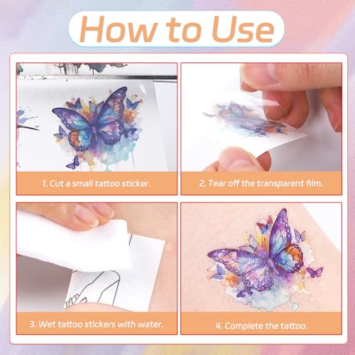 Indian Holi Temporary Tattoos - 200+ Happy Holi Party Favors Stickers