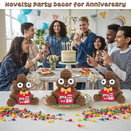50th Birthday Positive Poo Doll - Funny Crochet Gift for Men & Women