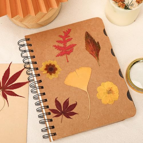 Fall Dried Pressed Flowers and Leaves for DIY Crafts - 72 Pieces