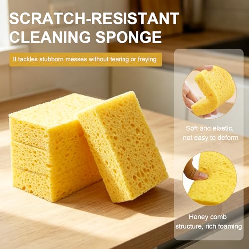 Vekniqo Cellulose Cleaning Sponges for Caraway Cookware - 4 Pack