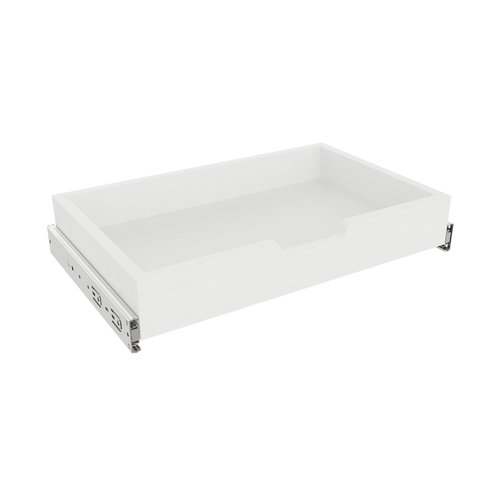 FRMSAET Heavy Duty Cabinet Hardware Soft Close Slide Drawer 12 inch Deep Drawer Replacement with Adjustable Width for Storage Cabinets, Wardrobes, Cabinetry,Office Cabinets .etc (20 inch Wide, White)