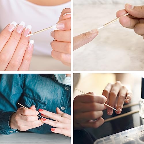 Eyxformula Pointed Cotton Swabs 200 Pcs - Precision Wooden Stick Buds for Makeup, Nails & Microblading