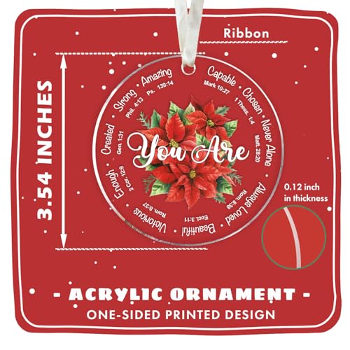 Christian Christmas Ornament - Inspirational Acrylic Gift for Women
