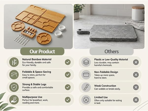 Large Modular Bamboo Charcuterie Board Set with Knives and Accessories