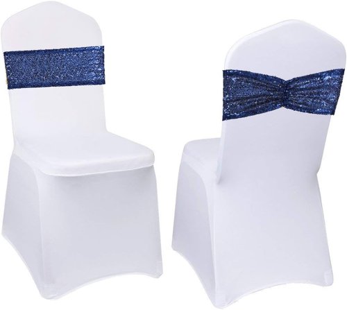 Eternal Beauty Navy Blue Sequin Chair Sashes - Pack of 50 Elegant Wedding Decorations
